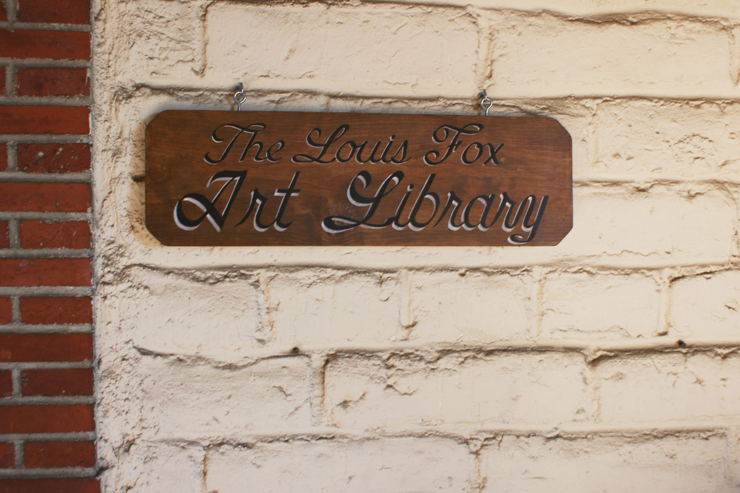 The Louis Fox Art Library Sign