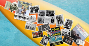 Surfboard with Musician Photos